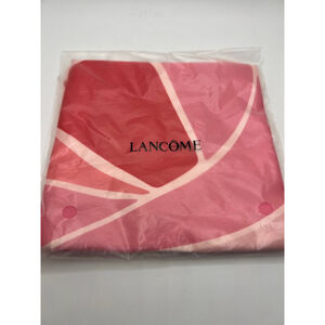 New Lancome Pink Red Geometric Scarf One Size